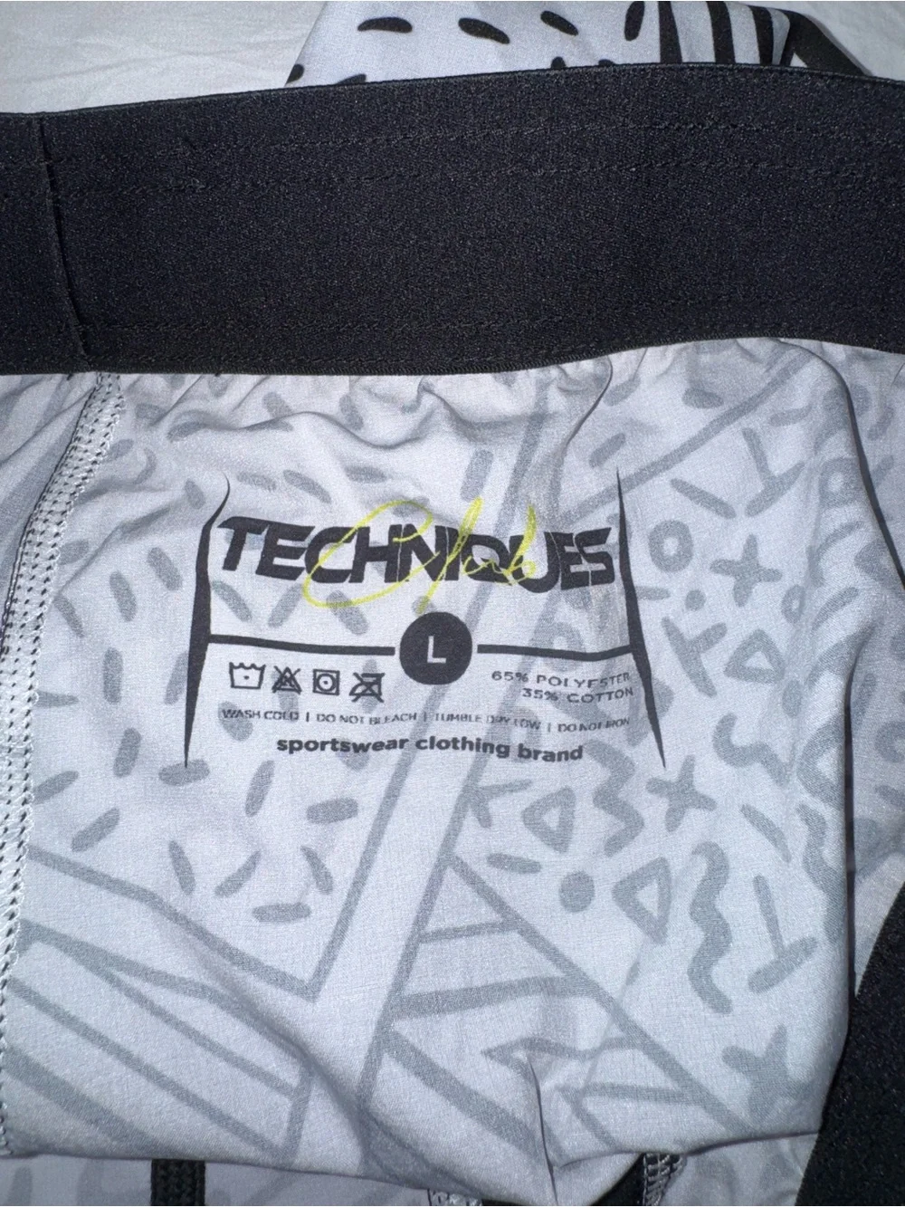 Black & White Graphic Techniques Athletic Shorts